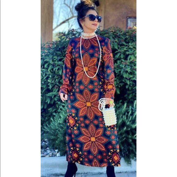 LAST size XL NWT ZARA ROUND NECK PRINTED MIDI DRESS - Picture 2 of 10